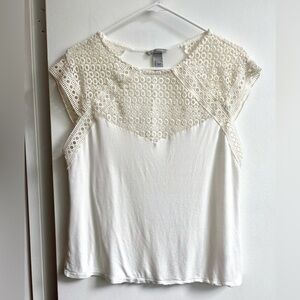 H&M Lace Yoke Top